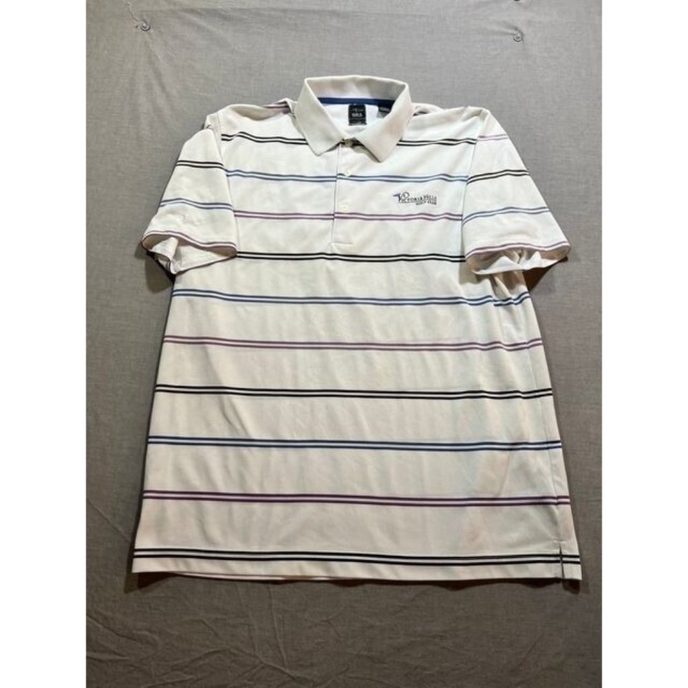 Page & Tuttle Victoria Hills Golf Polo Shirt Adult Large White Short Sleeve Mens